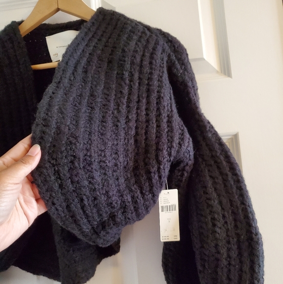 Anthropologie Rae black cropped knit shrug sweater - Picture 11 of 11